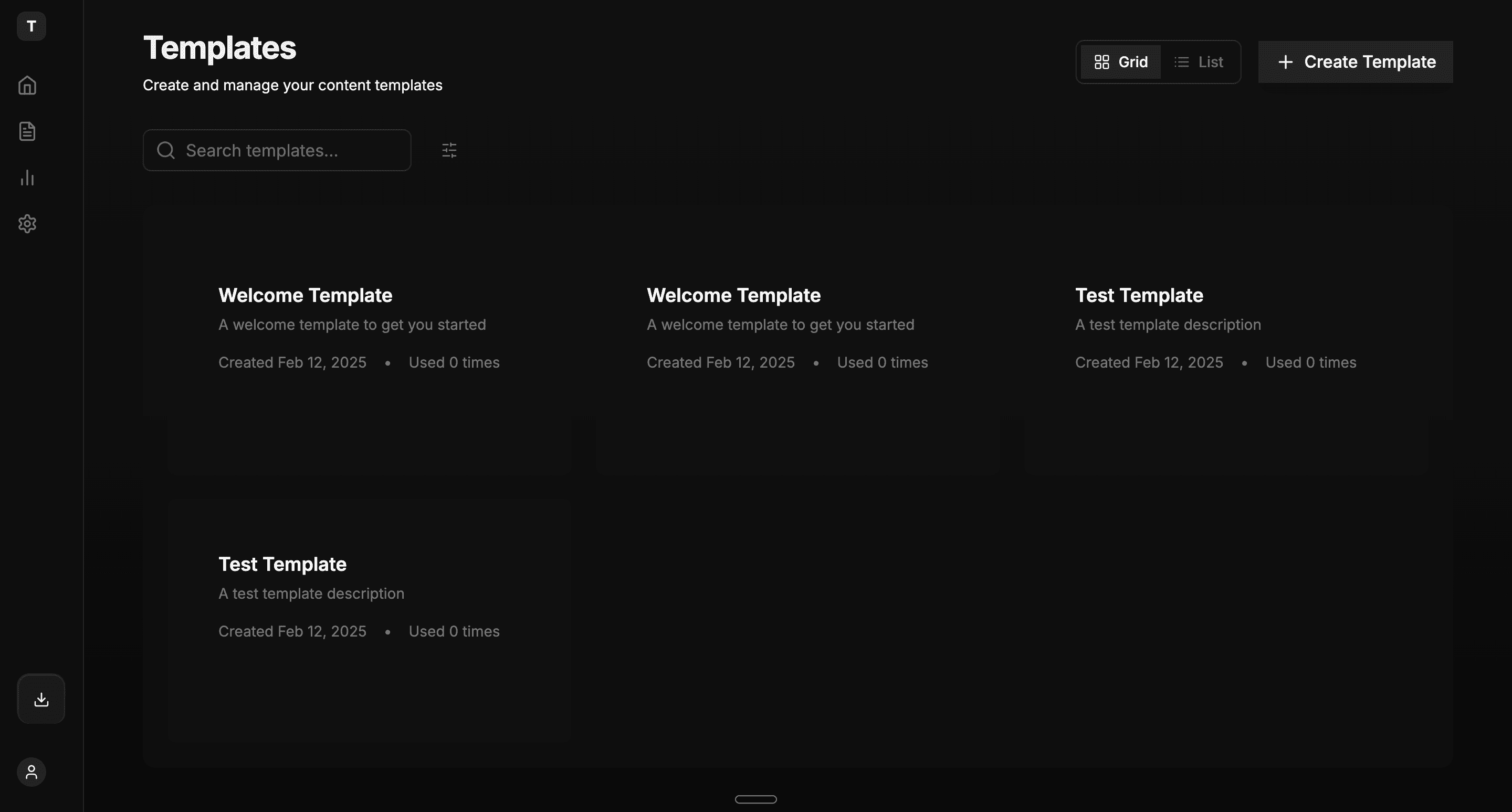 Dashboard preview